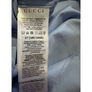 New $850 Gucci Men’s Dress Shirt Sky Blue 43/17