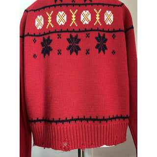 NWT $2490 Saint Laurent Men Sweater sweater in wool jacquard Red XXL Italy