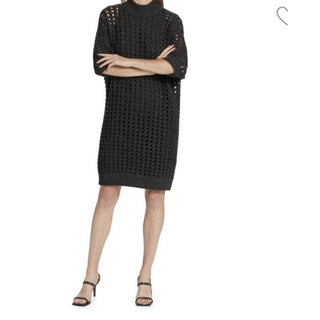 Brunello Cucinelli Cashmere Cable Knit Sweater Dress Charcoal Size S New $5395