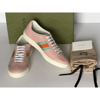 Gucci G74 Women’s Web Low-Top Sneakers in Perfect Pink 7 US (37 Euro) 858533 NIB