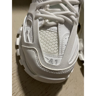 NIB $950 Balenciaga Women Track Lace-Up Mule Sneakers White 11 US/41 Eu