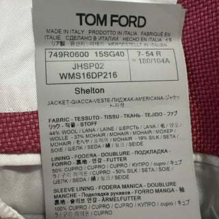 NWT $5890 TOM FORD Men Shelton Sport Coat Jacket Blazer Rose Pink 44R US/54R Eu
