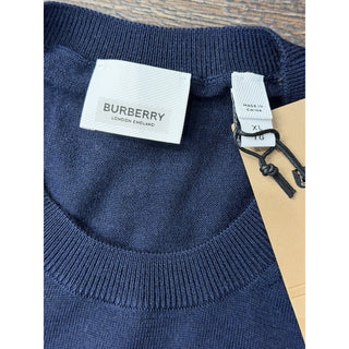 Burberry Lea 100% Wool Navy Sweater XL 8091167 NWT $830