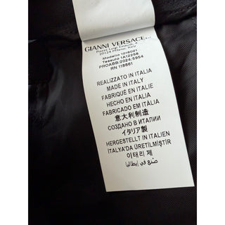 Versace Women's Black Safety Pin Wool Slim Pants 2 US (38 Eu) 1018021 NWT $1150