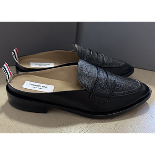 Thom Browne Men Leather Penny Loafers Sandal Shoes Black 12 US / 45 EU Italy New
