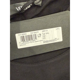 Versace Men’s Logo Compact Cotton Jersey T-Shirt Black 5XL 1013302 NWT $750