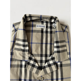 Burberry Elio Check Short Sleeve Shirt Lichen IP Check Men L 8121623 NWT $680