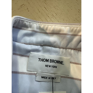 New $720 Thom Browne Striped Midi Shirtdress Blue/White/Multi Size 42/6 Italy