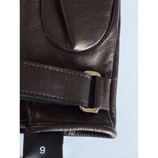 Versace Men’s Lamb Leather Gloves Black Size 9 Made in Italy 1017107 NWT