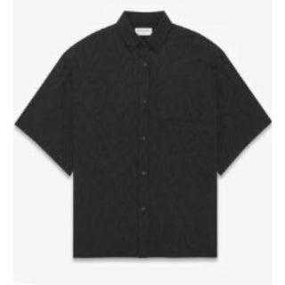 NWT $1550 Saint Laurent Men OVERSIZE SHIRT Black 39/15.5 ( Regular Size XXL )