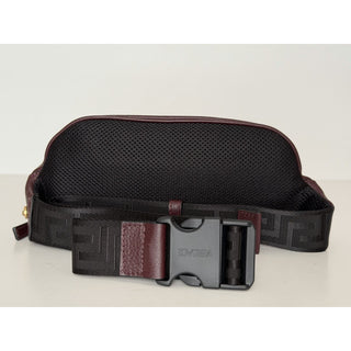 Versace Medusa Head Grainy Calf Leather Belt Bag Burgundy 1002884 IT NWT $1100