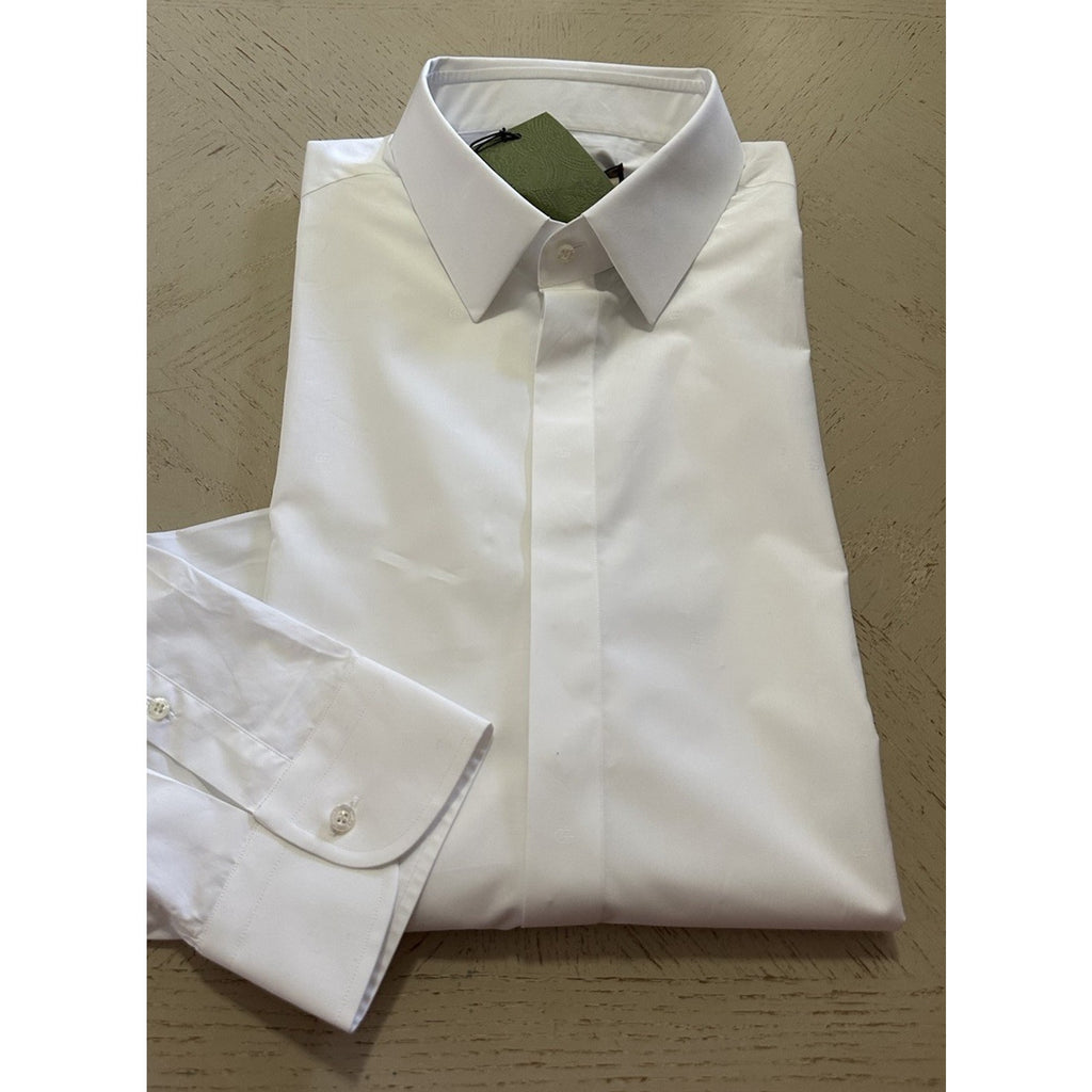 New Gucci Men’s Dress Shirt White 46/18 Italy