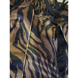 New $1590 TOM FORD Men Drawstring Track Pants Black/Brown Size 54 Eu/38 Italy