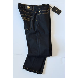 Versace Men’s Black Stretch Denim Jeans Size 36 US 1011841 NWT $950