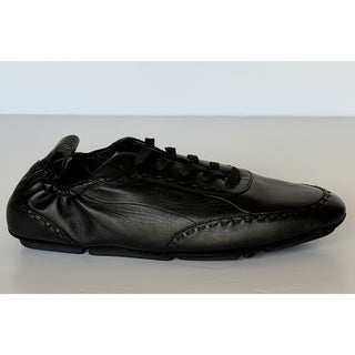 Fendi Fit Leather Low Top Sneakers Black Men 11 US (10 Fendi) IT 7E1799 NIB $950