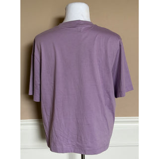 Versace Painted Medusa Embroidered T-Shirt Dusty Lavender Men L 1015738 NWT