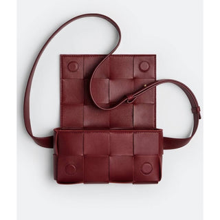 Bottega Veneta Leather Bordeaux Cassette Belt/Waist/Body Bag 668572 NWT $2200