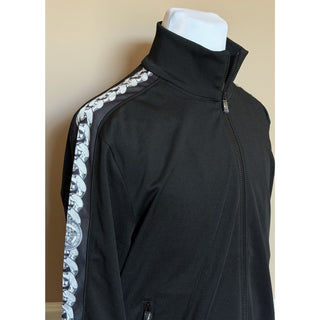 Versace Chain Medusa Logo Black Polyester Jacket 6XL Black 1023098 NWT $1400