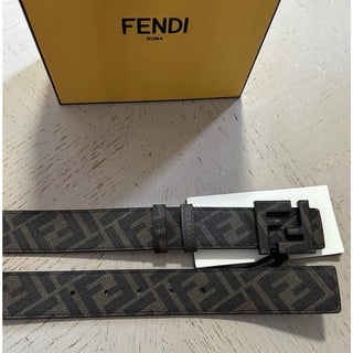 Fendi FF Buckle Men’s Reversible Brown/Gray Belt 115/46 Italy 7C0424 NWT $750