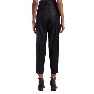 New $1995 Brunello Cucinelli Women Glitter Wool-Blend Crop Pants Black 38/2
