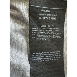 NWT $875 Giorgio Armani Mens Silk/Cotton Polo Shirt Gray 42 US/52 Eu ( L ) Italy