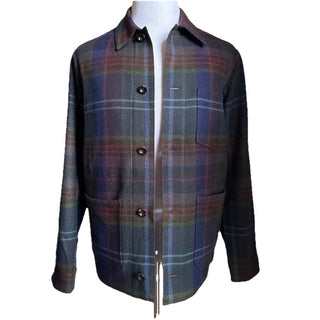 Ralph Lauren Purple Label Men Shadow Plaid Shirt Jacket Size M New $2995 Italy