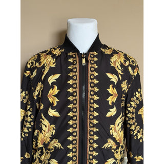 Versace Men's Reversible Blouson Jacket Black/Gold 40 US (50) 1012269 NWT $2000