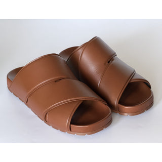 NIB $1150 Bottega Veneta Men's Intrecciato Leather Sandals White 9 US 620298 IT