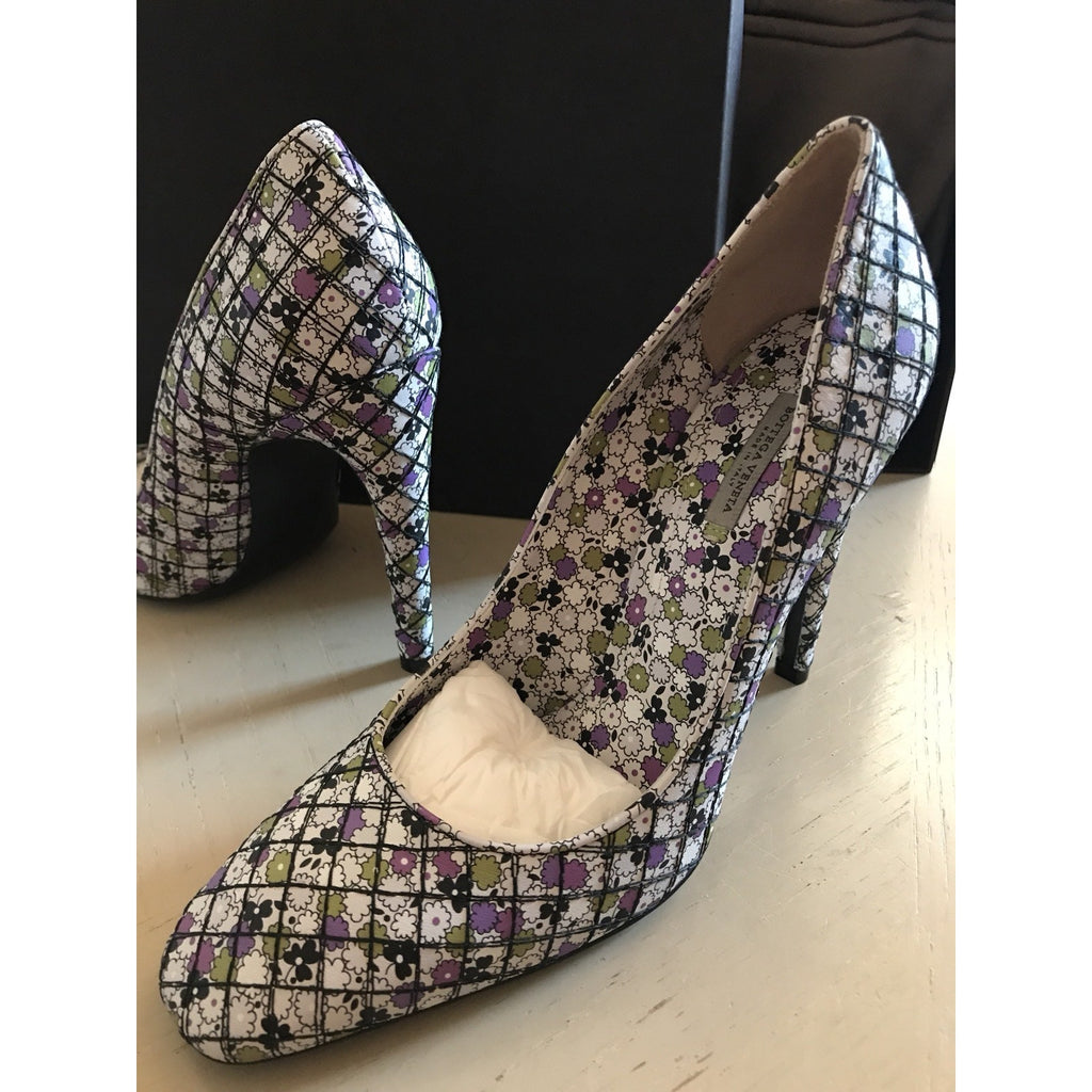 NIB $820 Bottega Veneta Women’s Leather Shoes Flow. Print Multi- Color 8.5 US