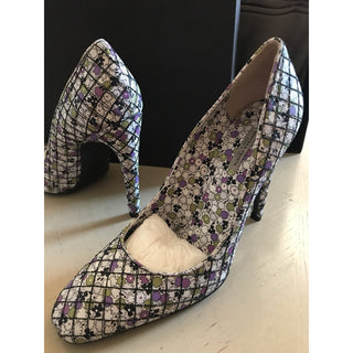NIB $820 Bottega Veneta Women’s Leather Shoes Flow. Print Multi- Color 8.5 US