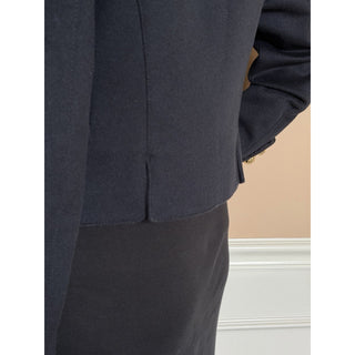 Burberry London Military Jacket Navy Wool Cashmere Gold Buttons 4 US (IT 38)