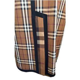 New $3550 Burberry Men Reversible Plaid Cotton Trench Coat DARK BIRCH 40 US/50 E