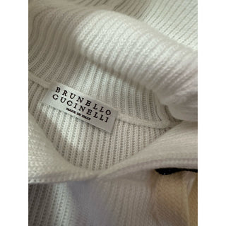 Brunello Cucinelli Rib Knit Cotton Midi Dress Size L New $3695