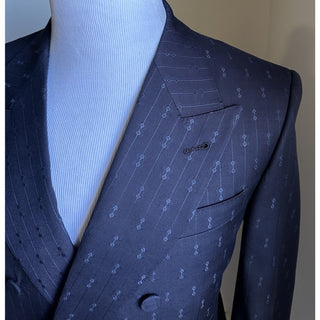 Gucci Men Double Breasted Sport Coat Jacket Blazer Navy 38 US/48 Eu New $3400
