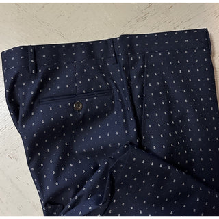 NWT $4800 Gucci Men G Logo London Wool Suit Navy 38 US/48 Eu Switzerland