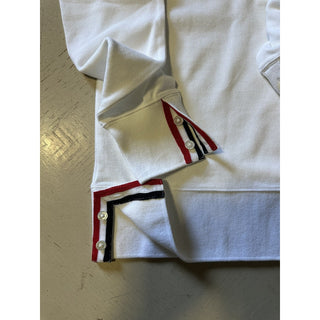 NWT Thom Browne Men's Solid Long Sleeve Slim Fit Polo Shirt White Size 1 ( XS )