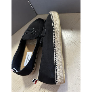 NIB Thom Browne Men Penny Espadrille Loafers Shoes Black 9 US/42 EU Spain
