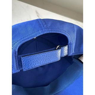NWT Gucci Mens GG Logo Baseball Cap hat Royal Blue Size M
