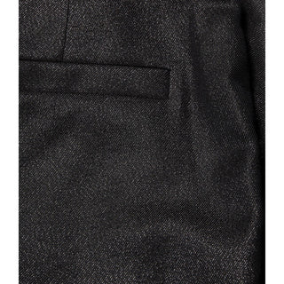 New $1995 Brunello Cucinelli Women Glitter Wool-Blend Crop Pants Black 38/2