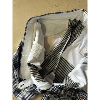 NWT $1050 THOM BROWNE Classic Backstrap Plaid Short Pants Navy Size 3 ( 36 US )