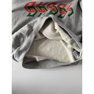 Gucci Chain Print Logo Hooded Sweatshirt Gray Hoodie Men’s Large 715911 NWT