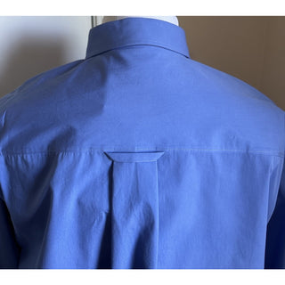 New $1800 Gucci Men’s Super Heavy Popeline Shirt Blue Size 52 Eu /XL