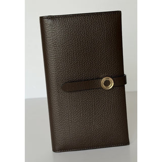 Burberry Ellie Bifold Ebony Brown Long Leather Wallet 8113147 Italy NWT $925