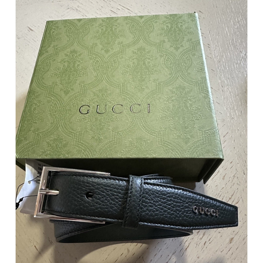 New $700 Gucci Men’s Gucci Print Leather Belt Black 110/44 795635