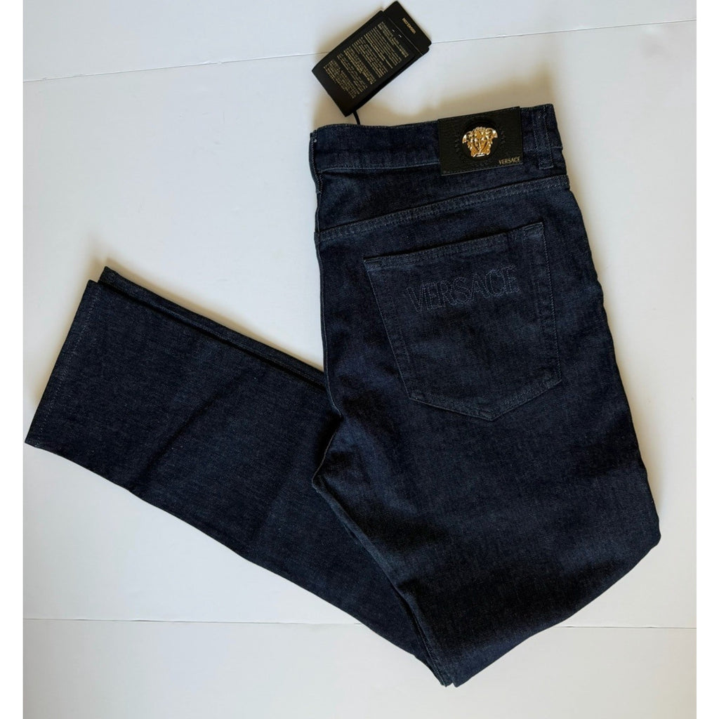 Versace Medusa Dark Blue Denim Jeans Men 38 US 1011841 1A13334 NWT $775