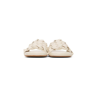 NIB $1150 Bottega Veneta Men's Intrecciato Leather Sandals White 9 US 620298 IT