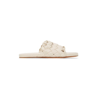 NIB $1150 Bottega Veneta Men's Intrecciato Leather Sandals White 9 US 620298 IT