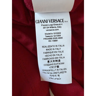 Versace Medusa Embroidered Logo Red Cotton Jersey T-Shirt 4XL 1013302 Italy NWT