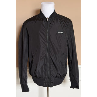Versace Reversible Chain Print Bomber Jacket Black/Grey 42 US (52) 1012269 NWT