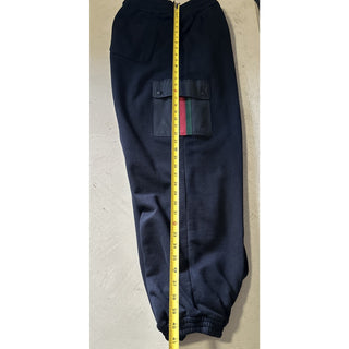New $1650 Gucci Men’s Cargo Cotton Jersey Sweatpants Black Size M
